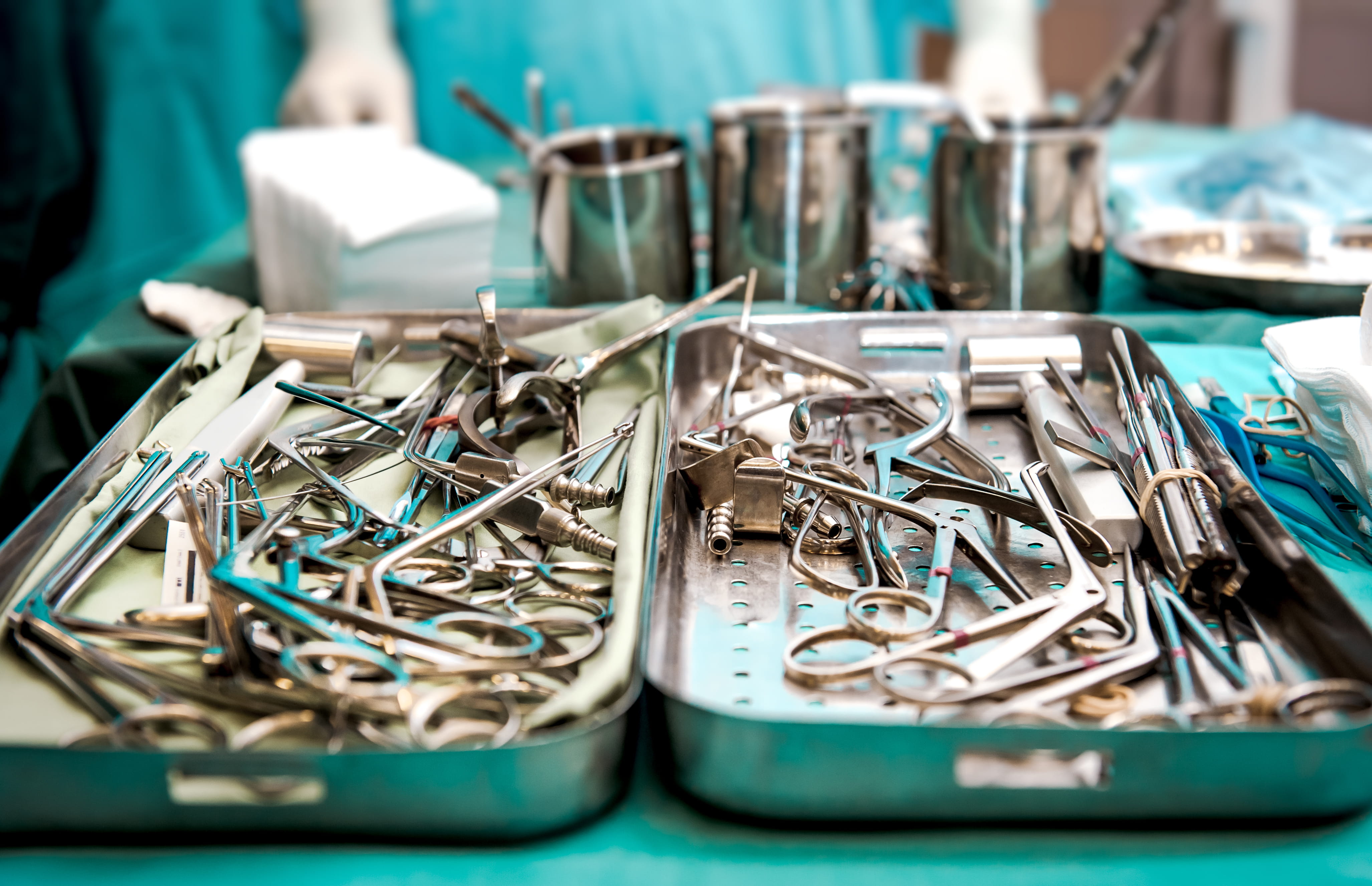 Cluttered surgical instrument trays